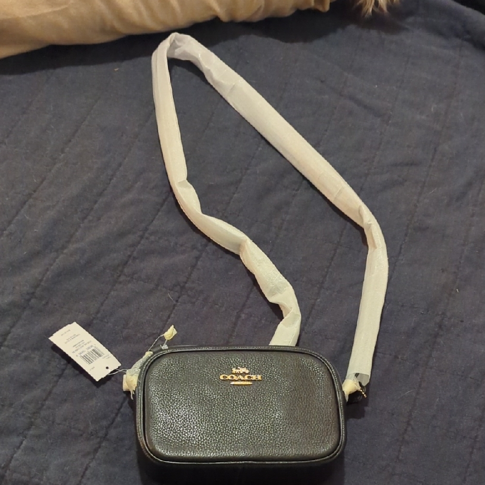 Coach Black Leather Crossbody Bag